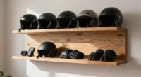 organized helmet storage solution
