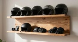 organized helmet storage solution