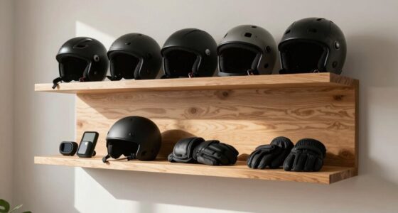 organized helmet storage solution