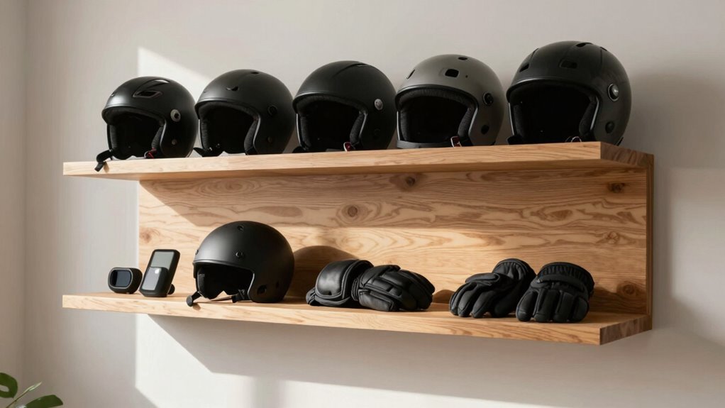 organized helmet storage solution