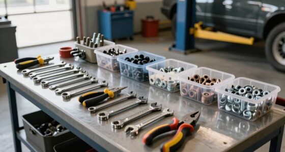 organized mechanic station tools