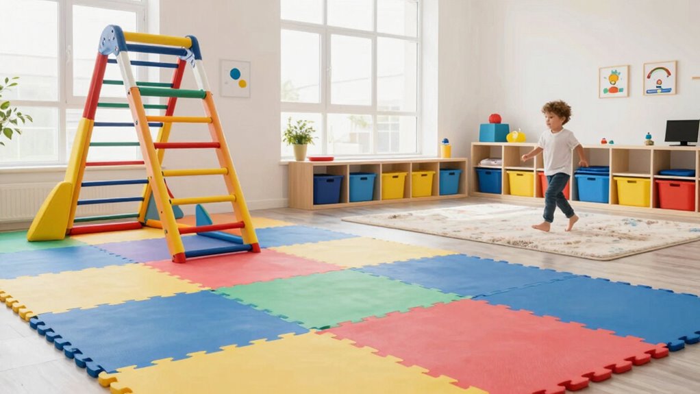 organized playroom with zones