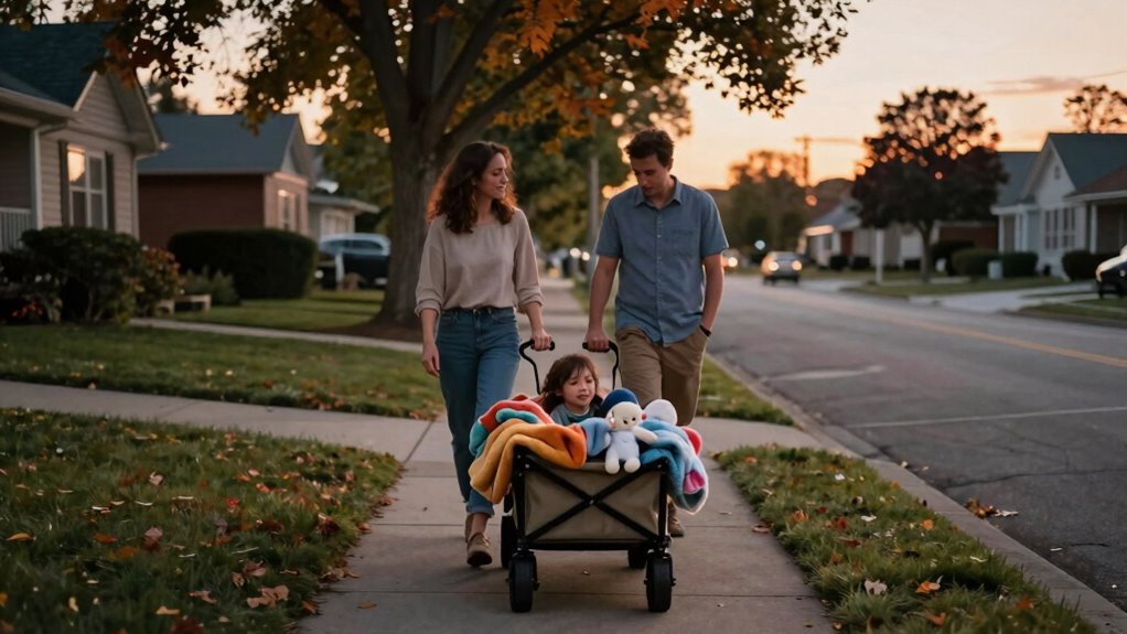 outdoor calming family routine