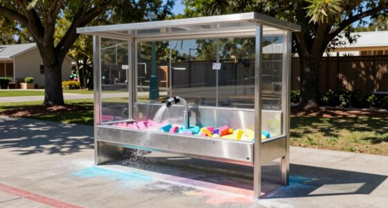 outdoor chalk cleaning station