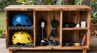 outdoor helmet storage solutions