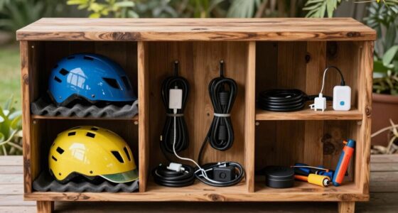 outdoor helmet storage solutions