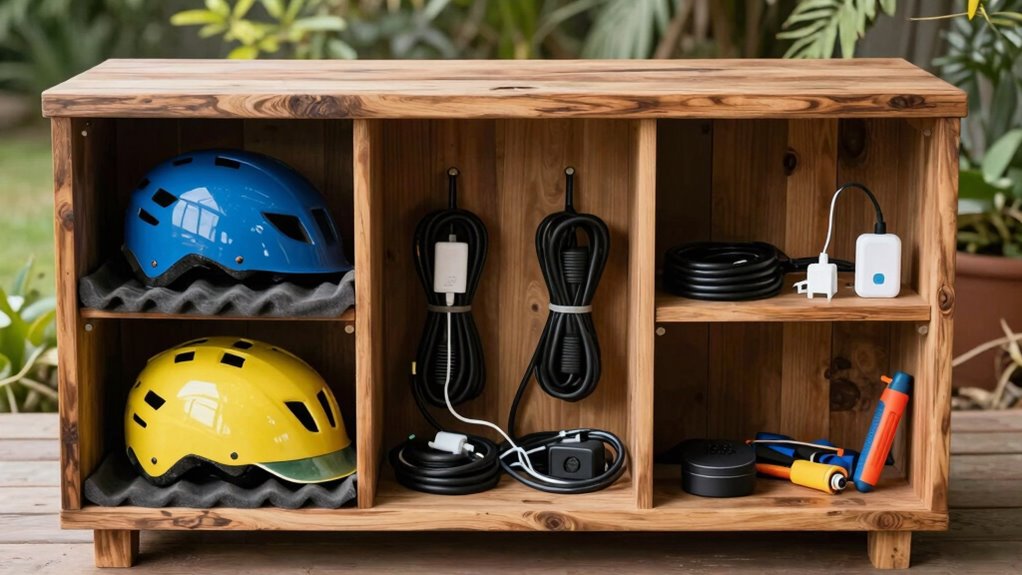 outdoor helmet storage solutions