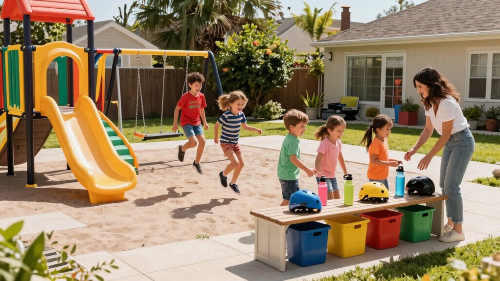 outdoor play cleanup routine
