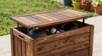 outdoor storage bench design