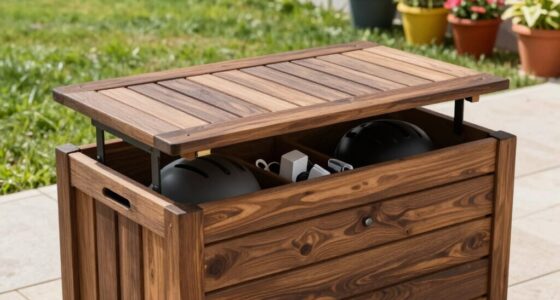 outdoor storage bench design