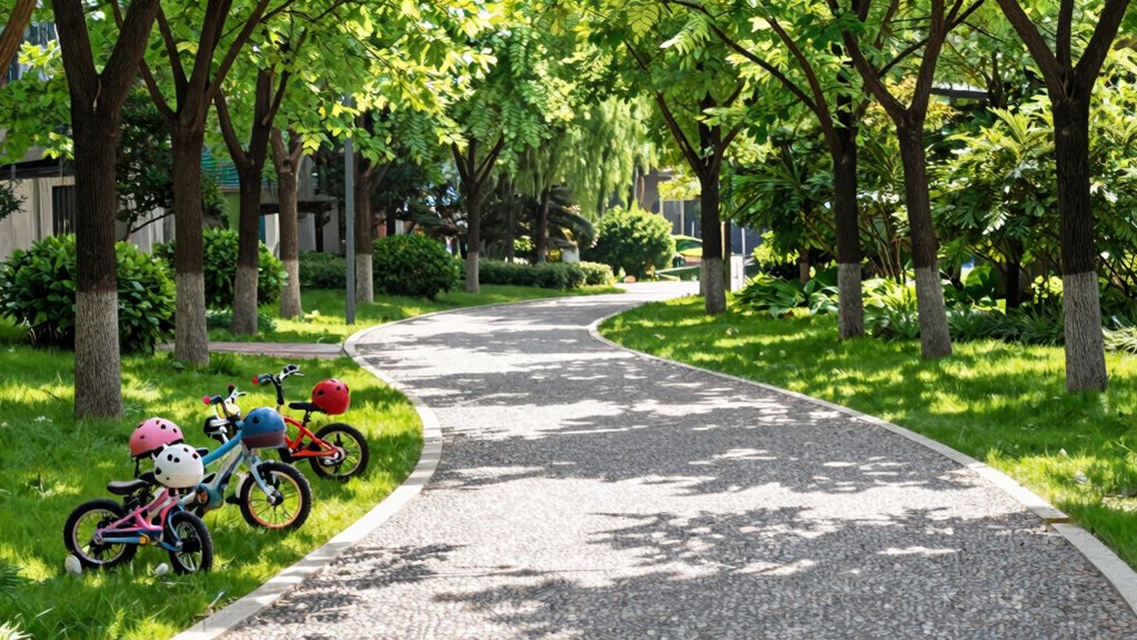 shaded toddler riding area