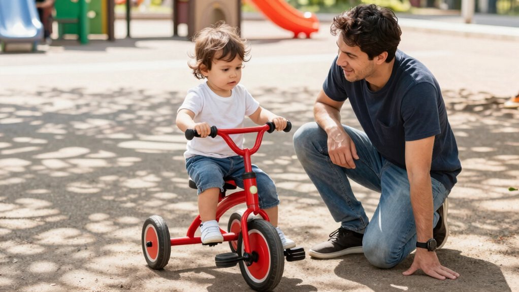 supervised safe toddler vehicle play