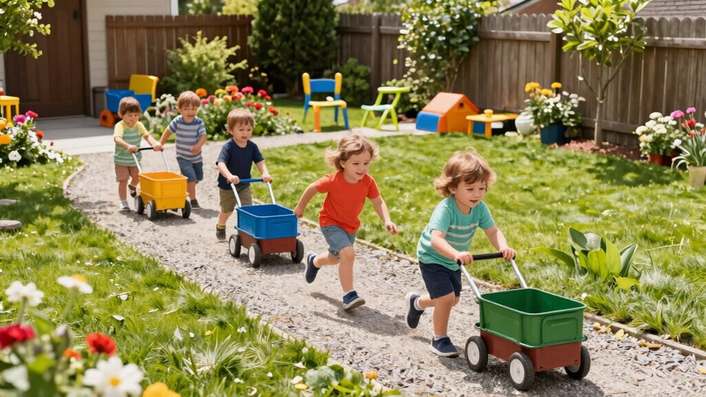 toddler backyard delivery game
