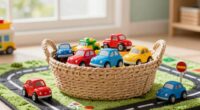 toddler vehicle story baskets