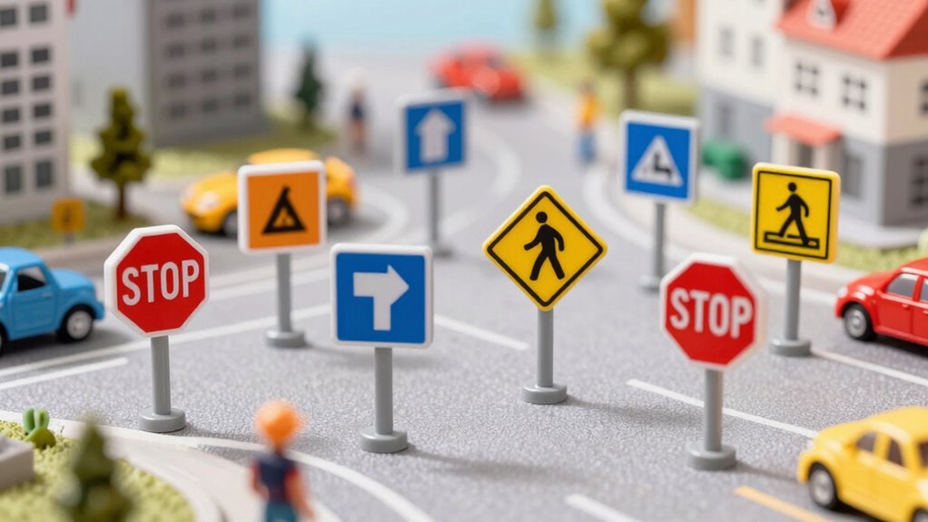 toy road signs teach safety