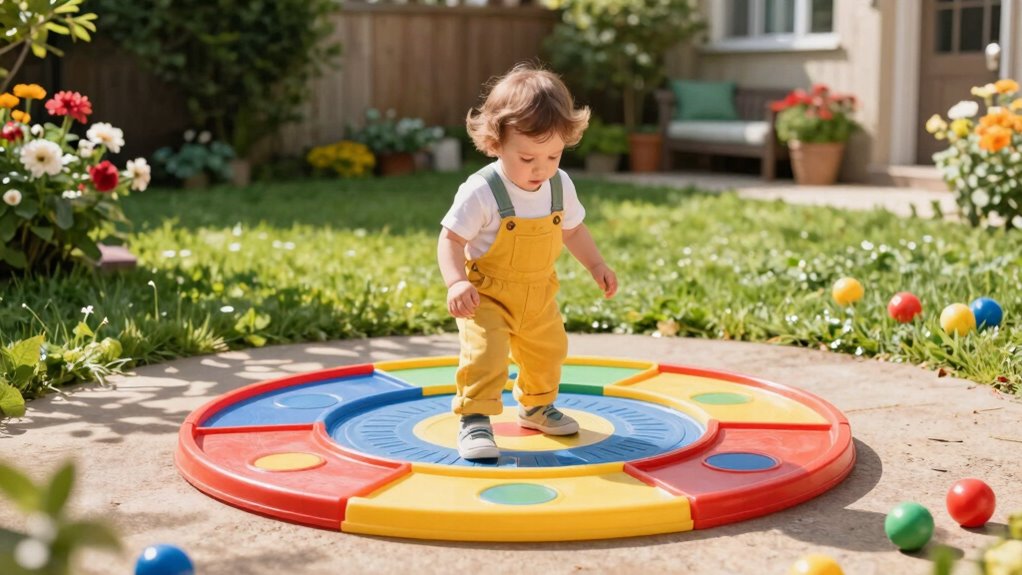 traffic circle toddler trick