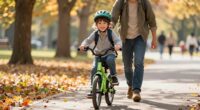 transition from pushing to pedaling