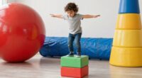 using large toys enhances body awareness