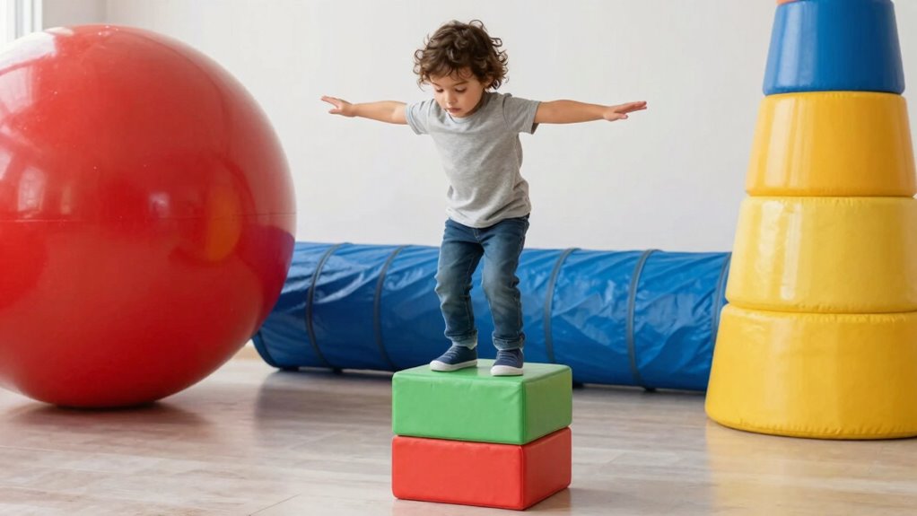 using large toys enhances body awareness
