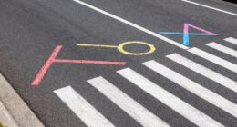 using road markings aids early writing