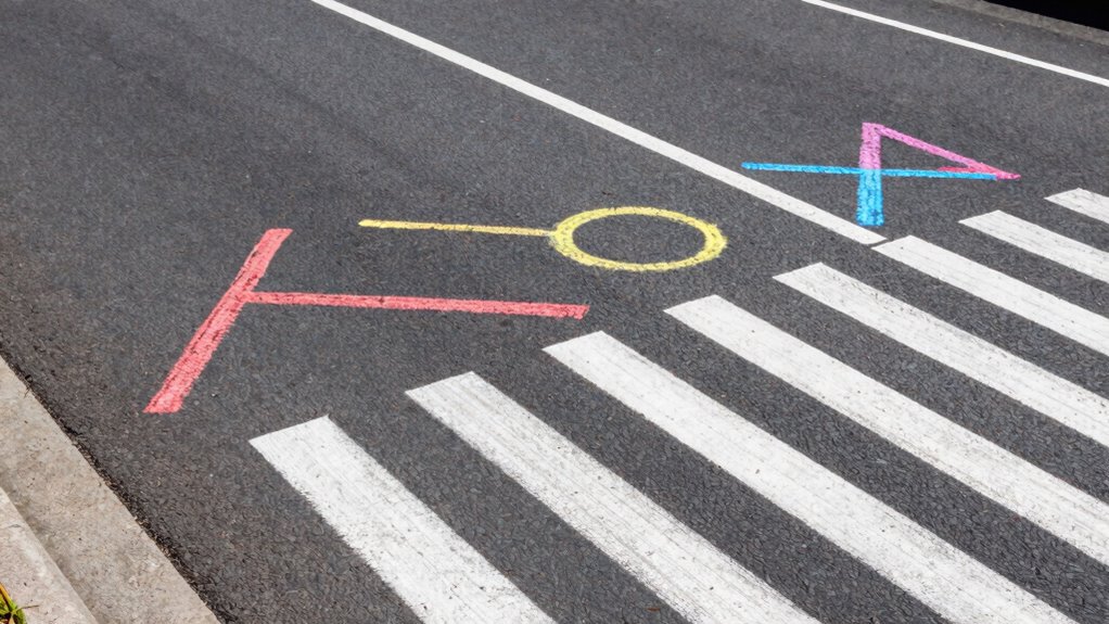 using road markings aids early writing
