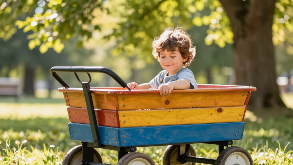 wagon pulling calms children