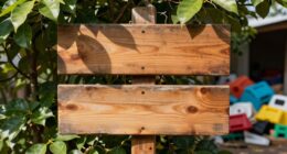 wooden signs create calm