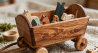 wooden wagon and play care