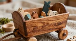 wooden wagon and play care