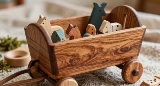 wooden wagon and play care