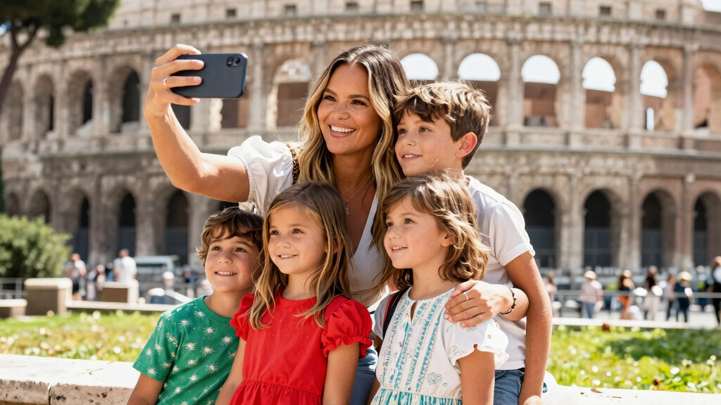 Chrissy Teigen Shares Sweet Family Photos of Roman Adventure with Her 4 Kids to Support John Legend on Tour
